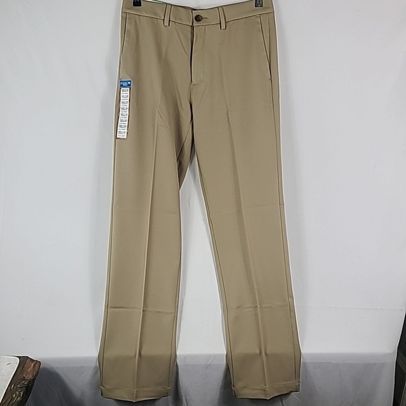 Haggar Cool 18 Pro Men’s 34 W x 34 L Tan No Iron Classic Fit Dress Pants NWT - Picture 1 of 7